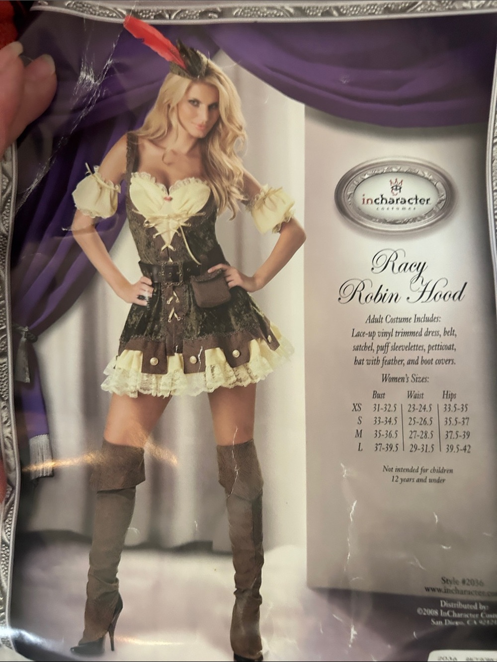 InCharacter Racy Robin Hood Mini Dress - Green & Cream